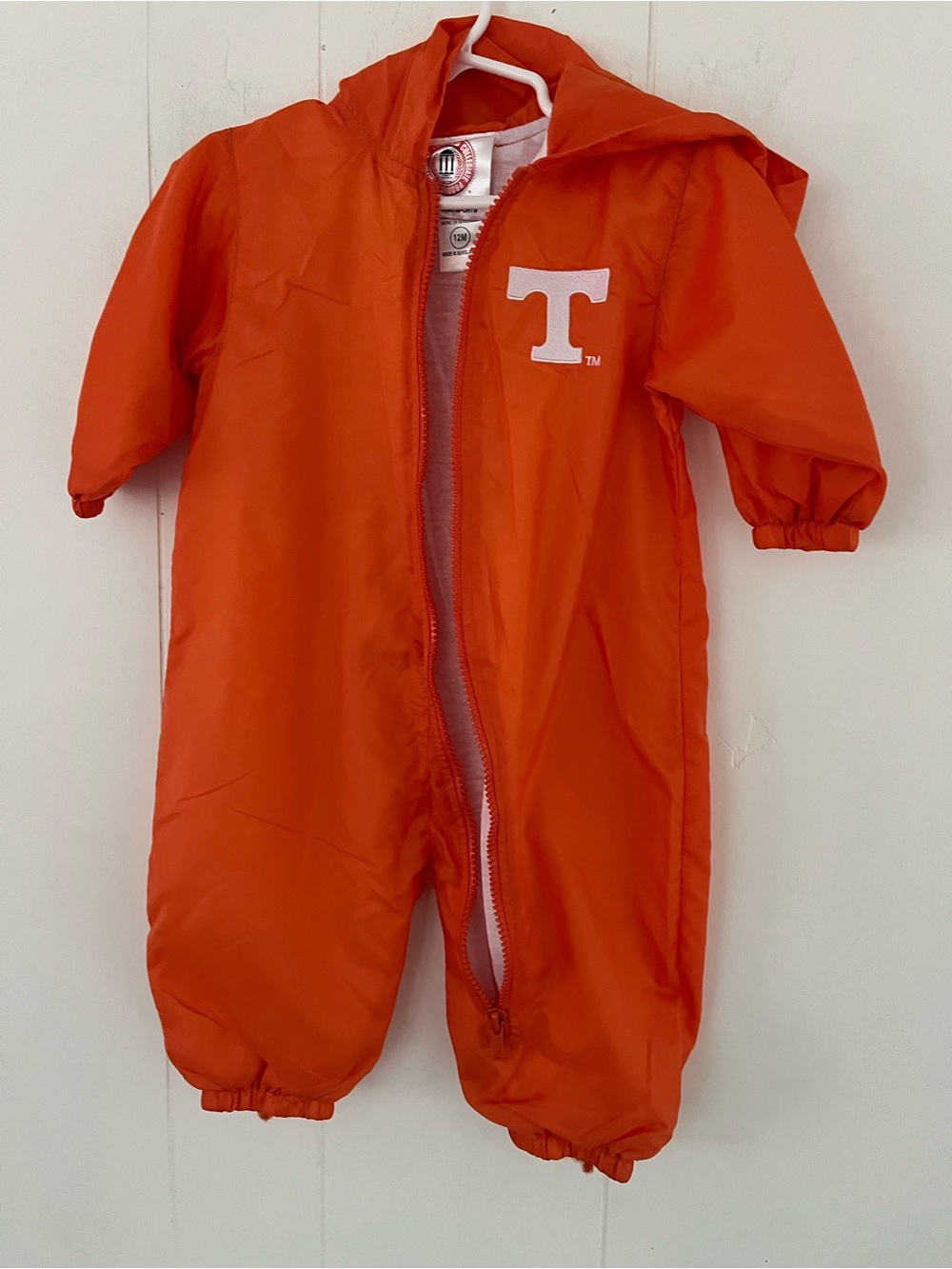 Tennessee Volunteers 1pc Windbreaker Jumpsuit VOLS Size 12 Months - Picture 8 of 16